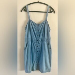 Blue Denim Button-Down Dress